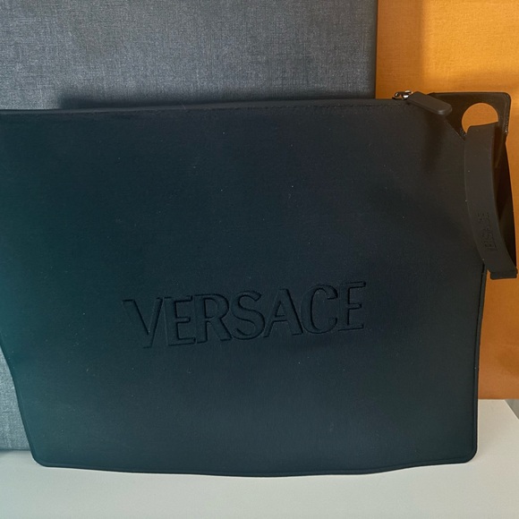 Versace Black Toiletry Bag for Men